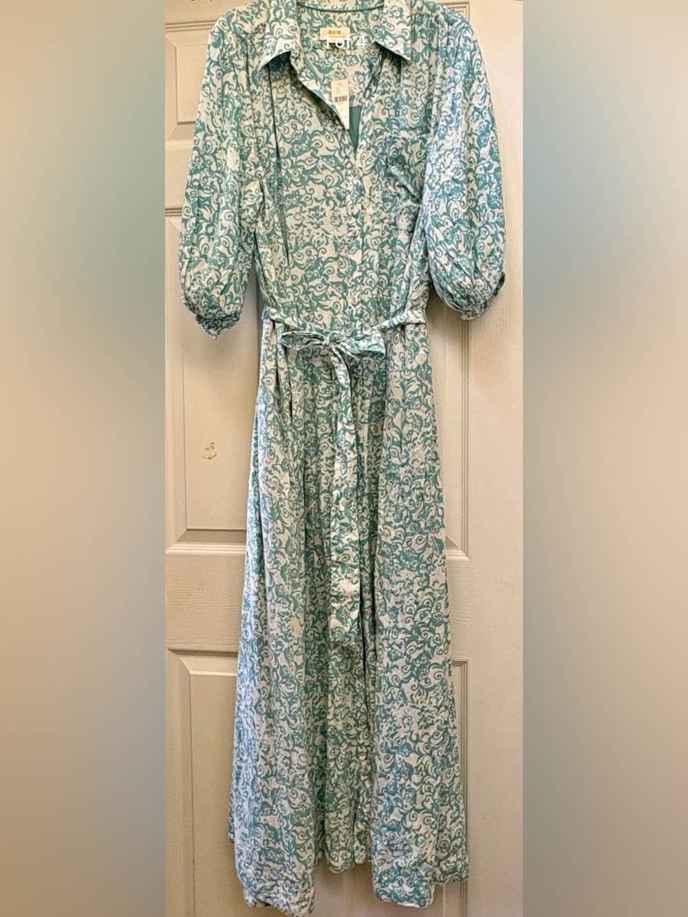 💫ANTHROPOLOGIE💫 Maeve Irene Linen Shirt Dress - Picture 5 of 5